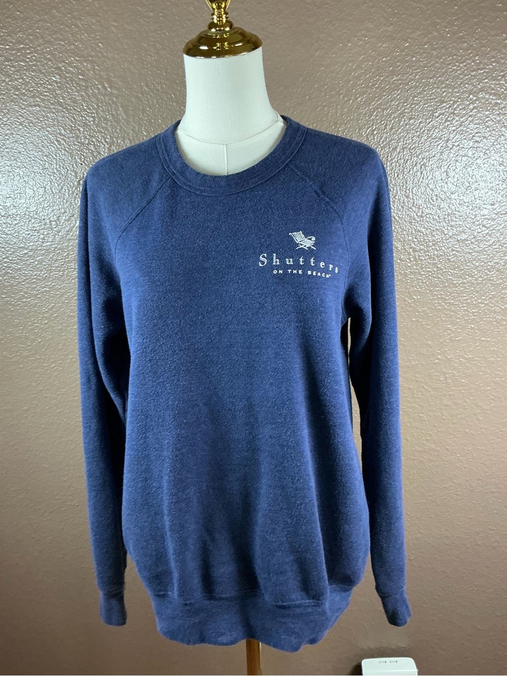 Shutters on the Beach Santa Monica Blue Crewneck Sweatshirt Coastal Resort SOFT